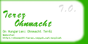 terez ohnmacht business card